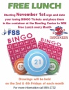 FREE LUNCH with losing Bingo tickets
